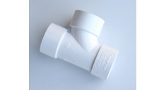White Solvent weld waste equal tee